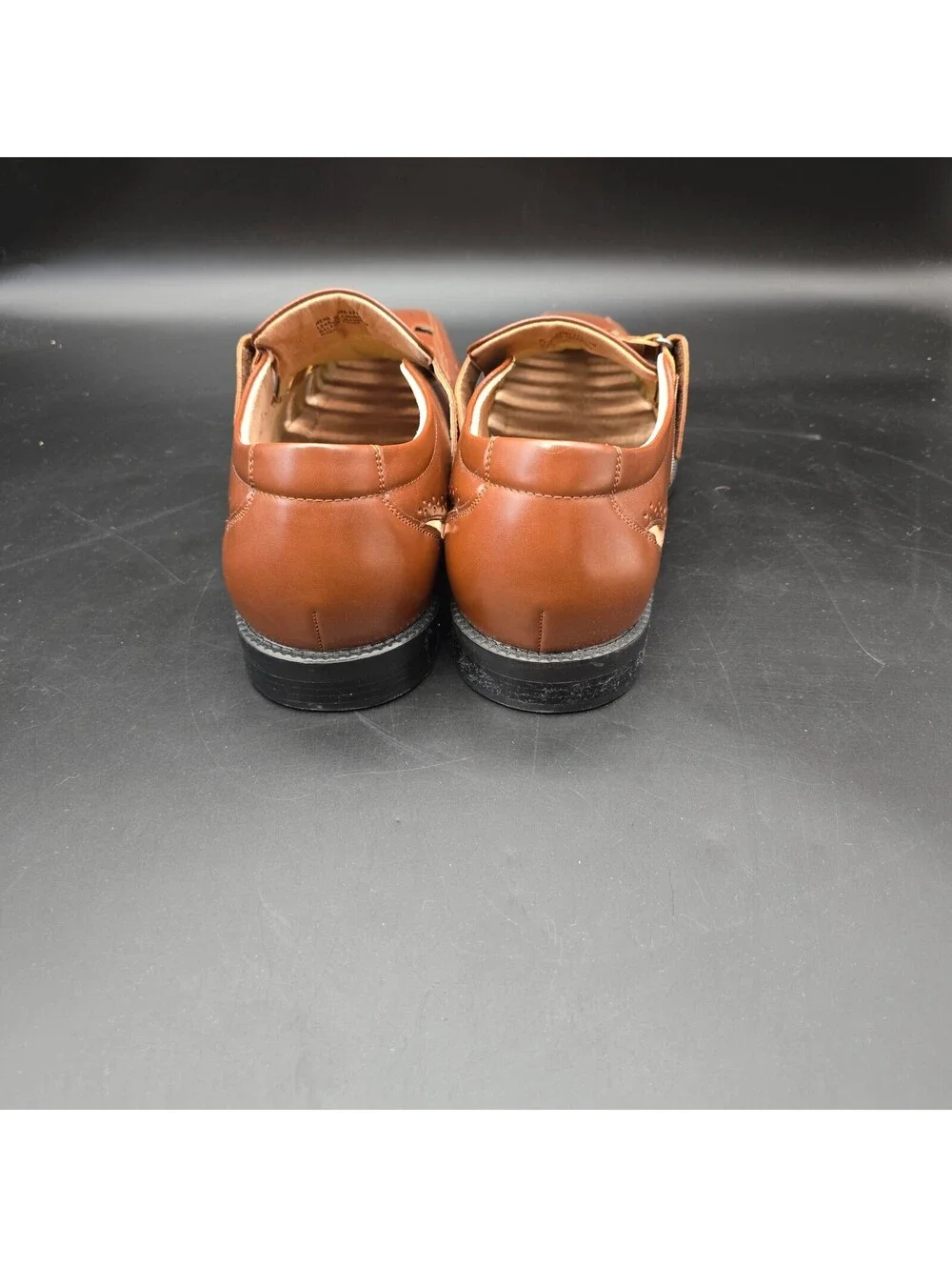 Stacy Adams Calax Men 14M Fisherman Sandals Cognac Brown Leather Dress Shoe NWOB